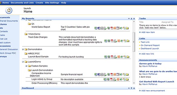 Launchworks Dashboard